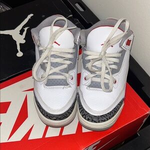 Jordan Kids White and Gray Sneakers